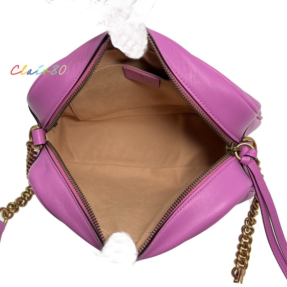 Gucci 447632 GG Marmont Matelassé Leather Cross Body Bag - Picture 6 of 9
